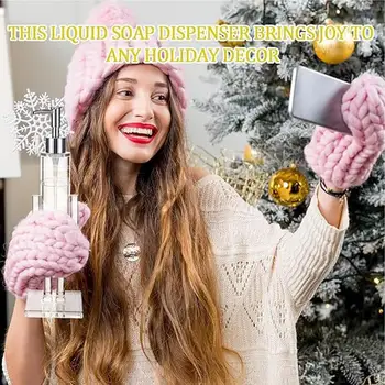 ที่กดสบู่รูปนัทแครกเกอร์, ขวดสบู่ล้างมือแบบเติมได้สำหรับตกแต่งในเทศกาลคริสต์มาส, ขวดใสอะคริลิคสำหรับใส่สบู่และโลชั่นในเทศกาล 1