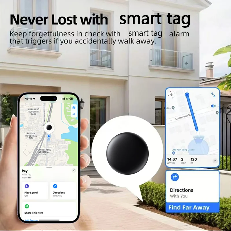 GPS Smart Tag 1/4Pack for Apple Find My Tracker Kits with Strong Magnetic Suction Silicone Shell Anti-loss for Motorcycles & Car
