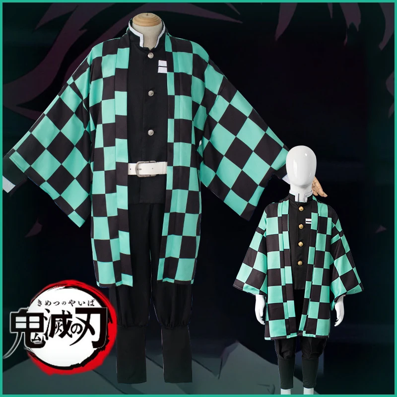 Kamado Nezuko Cosplay Kostuum Anime Demon Slayers Kimono Kimetsu No Yaiba Kamado Nezuko Kostuum Pruik Uniform Hallween Vrouwen Kids