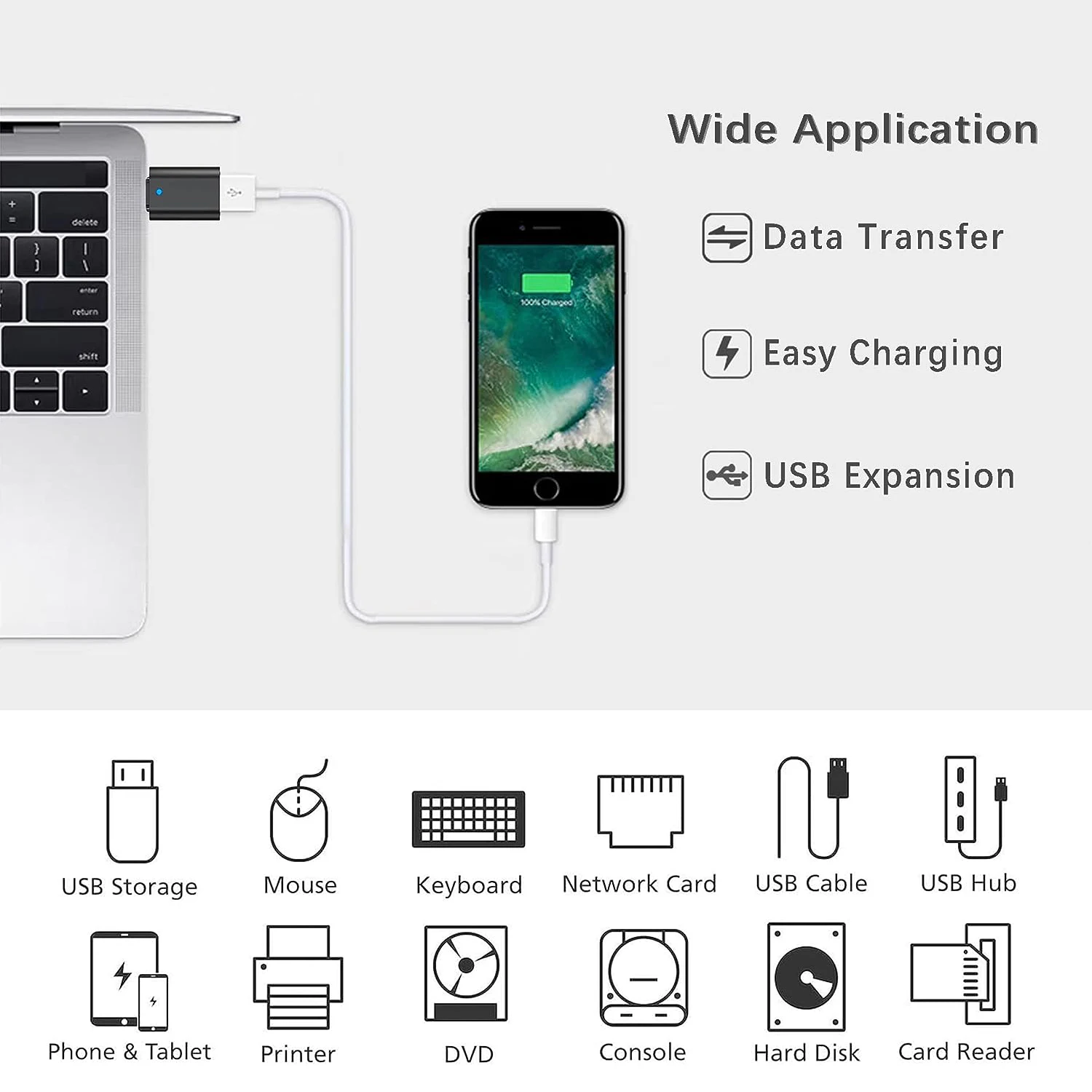 3팩 USB 3.0 타입 C OTG 어댑터 USB A 타입 C(수) - 마이크로 타입 C USB A(암) 변환기 맥북 노트북 카드 리더용