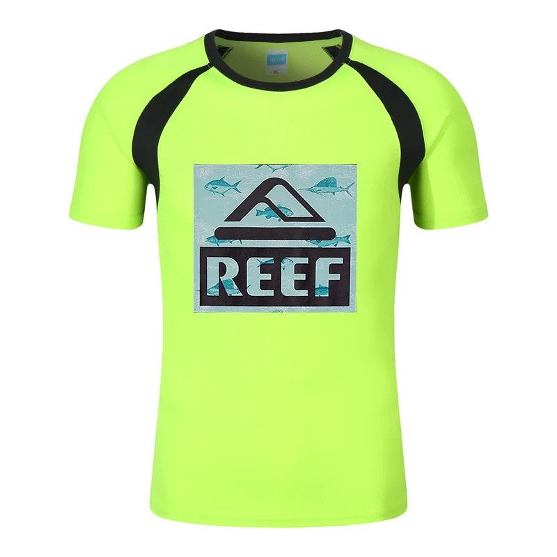 Reef 2023 clothing men's spring and summer new casual fashion eight-color short sleeve comfortable breathable round.