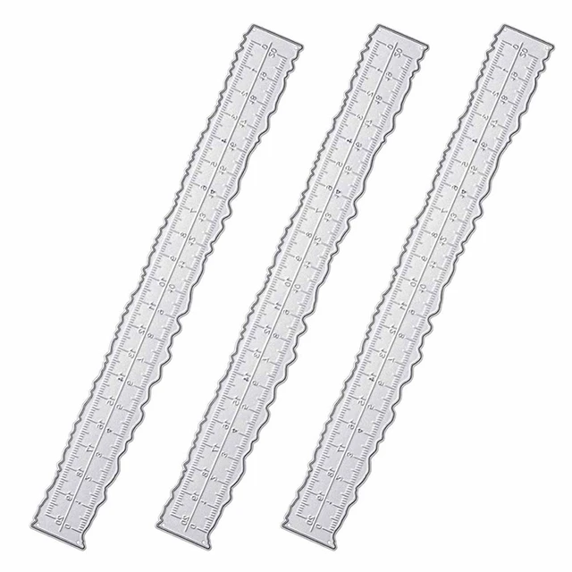 3Pcs Paper Tearing Ruler Paper Ripper Tool Embossing Cutting Die