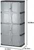 Freestanding Storage Cabinet Five Shelf with Double Doors Lockable Large 690-Pound Capacity Gray For Garage/Outdoor Garden Grey 4