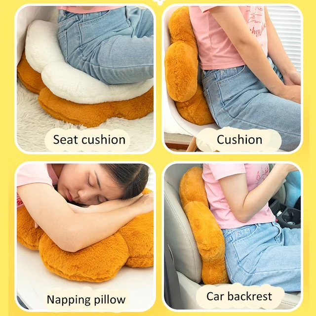 Coussin en tissu de forme circulaire à fleurs, avec sieste douce, pour bureau, salle de classe, chaise, canapé, chambre à coucher, sol d'hiver épais 2