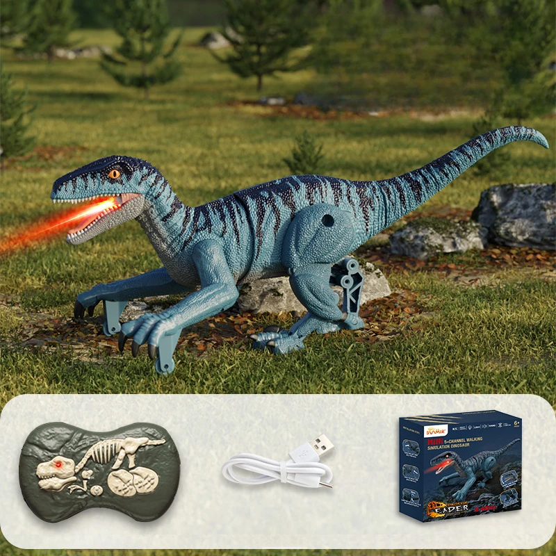 Electric remote control Velociraptor Tyrannosaurus Rex simulation sound emitting remote control dinosaur toy 4