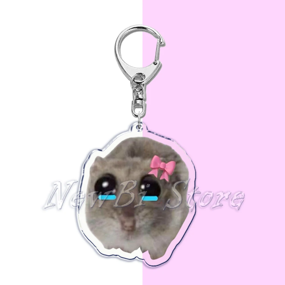 Llaveros Divertidos De Hámster Sad Meme 'I'm Just A Girl' - Pack De 6 Unidades, Estilo Y2K