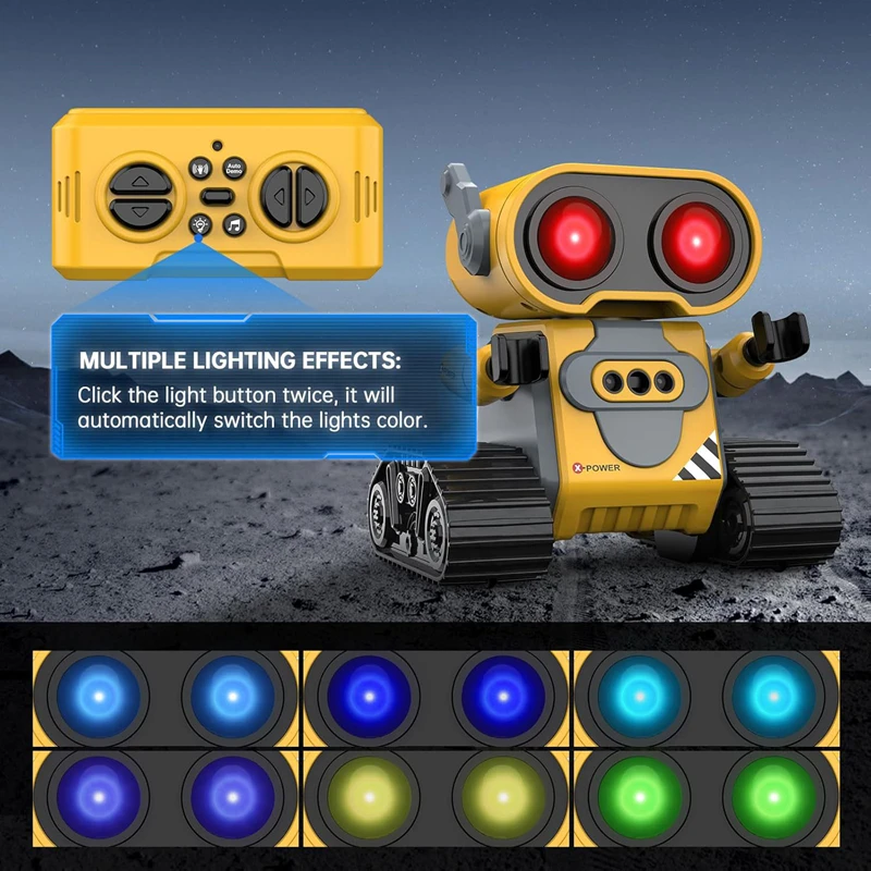 Robot télécommandé multifonction LED rechargeable 2.4GHz