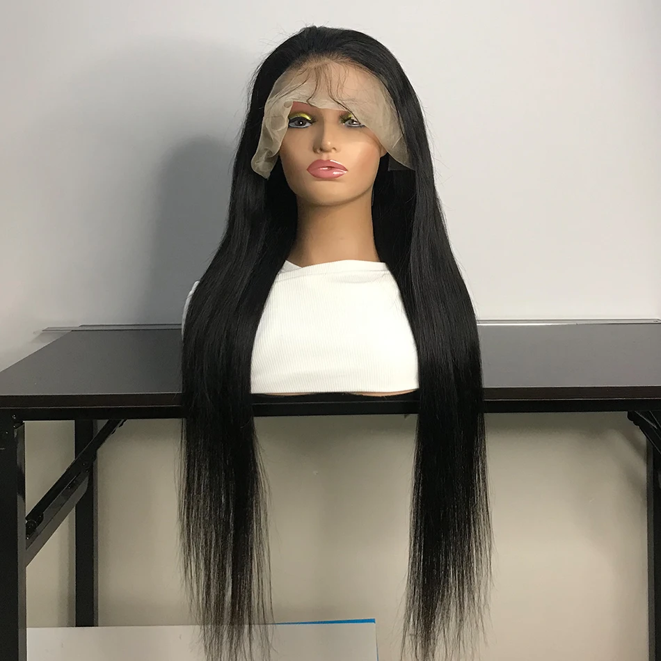 13x6 Hd Bone Straight Lace Frontal Human Hair Wigs 30 40 inch 13x4 Lace Front Wig Brazilian 360 Pre Plucked Wigs For Women