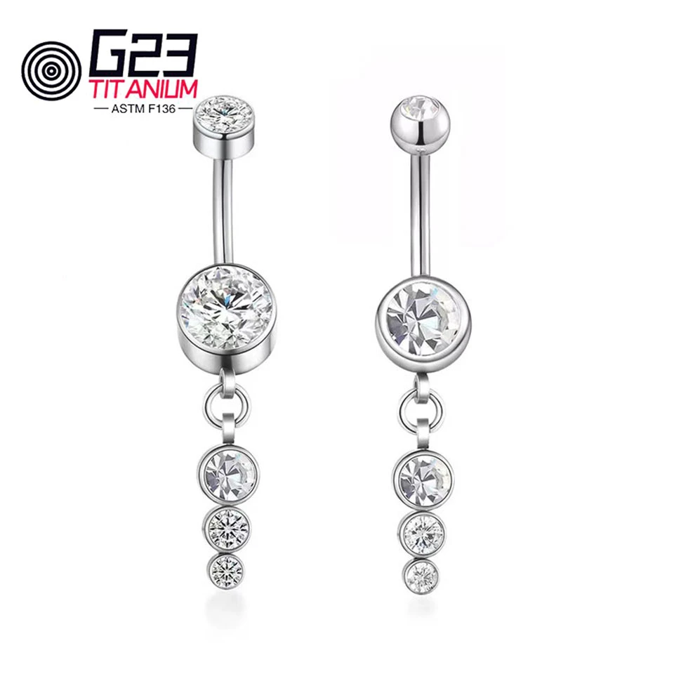 Belly Button Piercing Jewelry Titanium Piercing Navel Stones Titanium G23 F136 Aliexpress