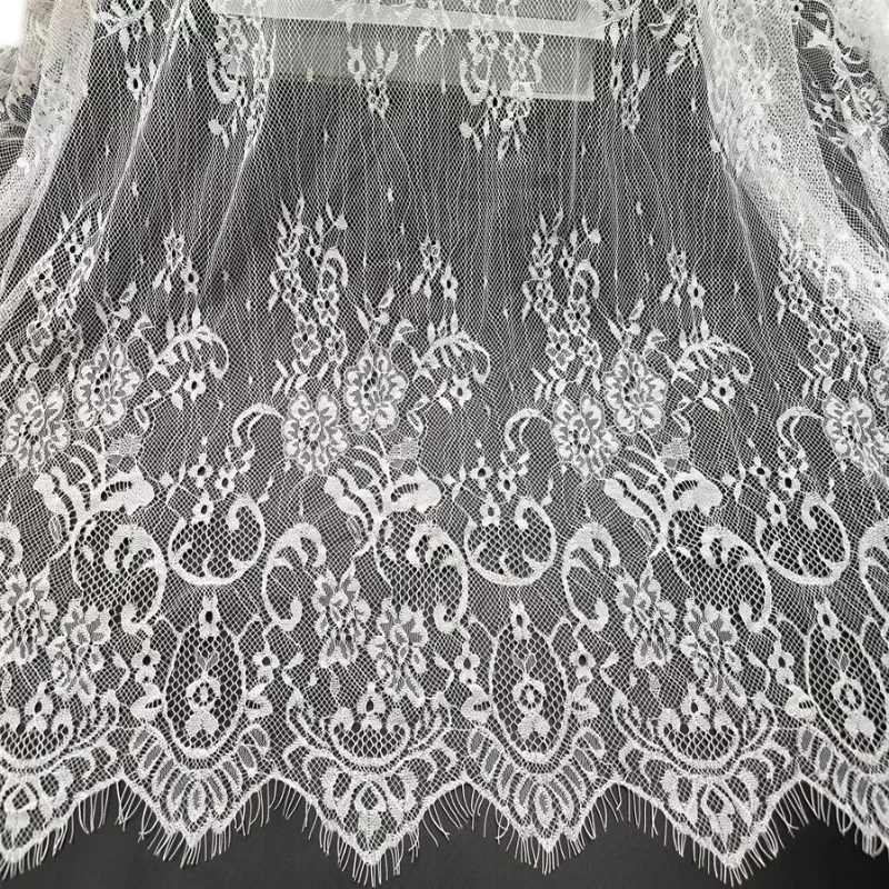 

Мягкая тонкая французская кружевная ткань, ресницы, фата невесты, швейная ткань длиной 3 метра