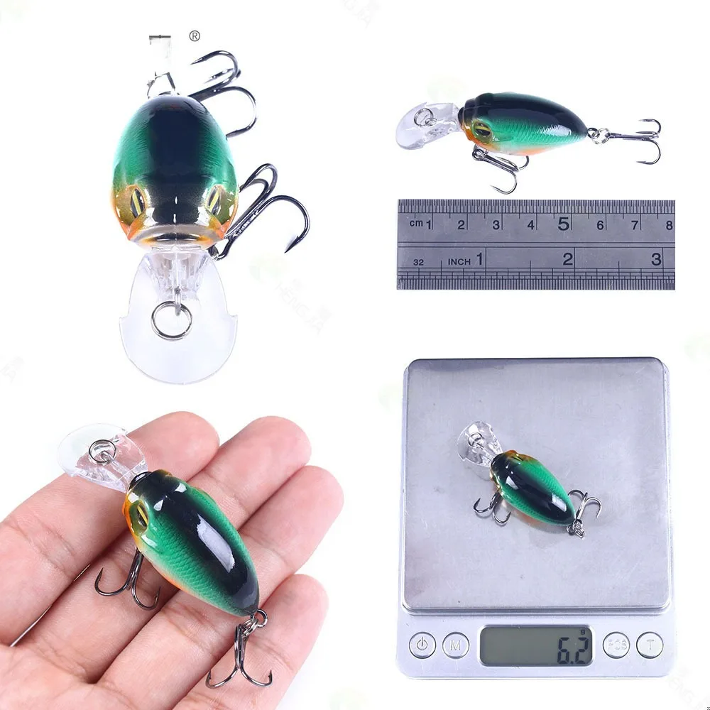 Crankbait Fishing Lure Weights 48Mm/8G Bass Fishing Bait Tackle Whopper Holographic Pesca Saltwater Lures Trolling Lure Crank