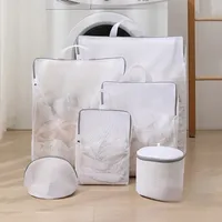 Upgraded Laundry Hand Bags Reusable Washing Machine Clothing Care Wash Bag Mesh Net Bra Socks Lingerie Underwear Laundry Storage 1
