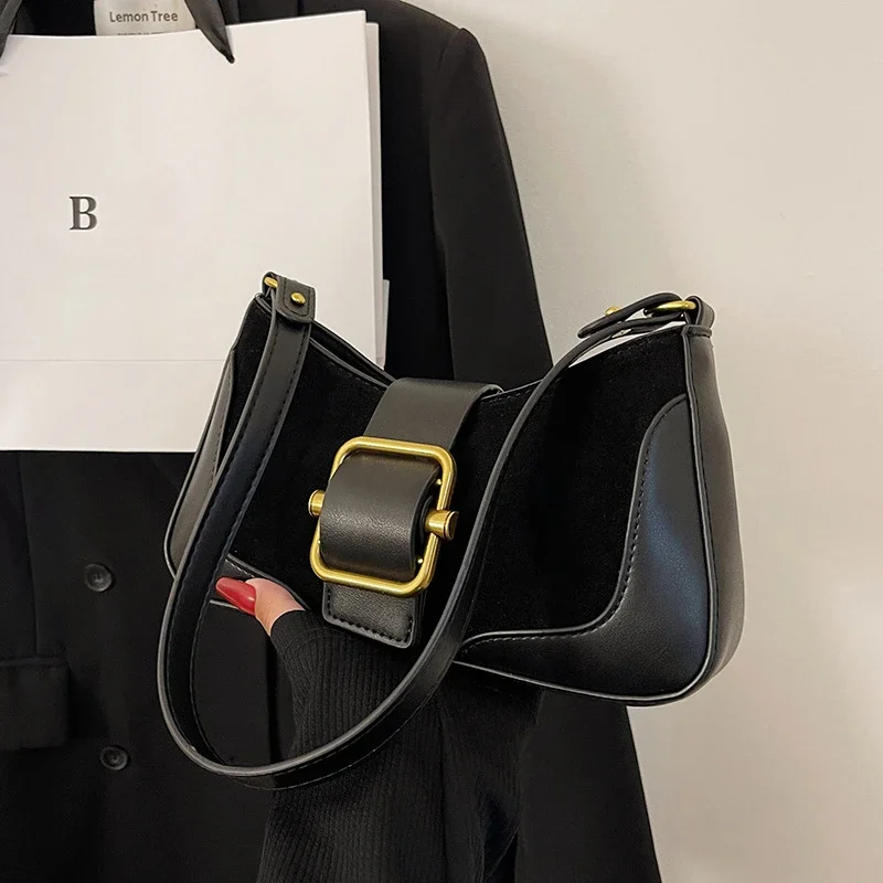 

French bag retro underarm bag women's new fashionable temperament casual commuting single shoulder crossbody bag