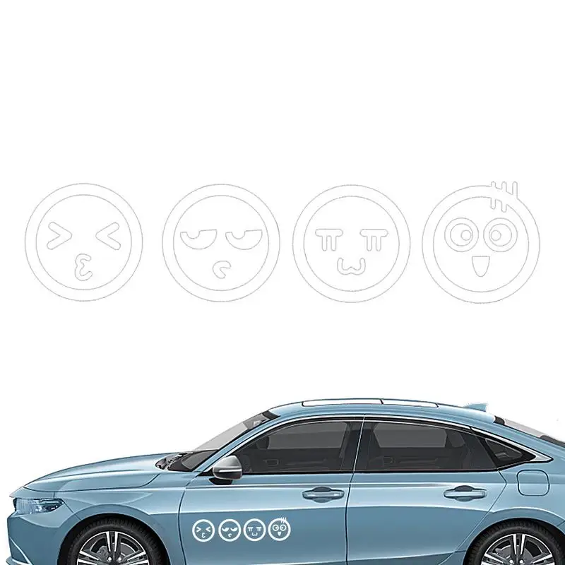 

Car Emoticon Decal Auto Cute Lovely Emoticon Stickers Emoticon Stickers Automotive Window Cling Decals Supplies For Vehicle SUV