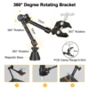 NEWACALOX Magnetic Soldering Third Hand PCB Holder Heat Gun Stand with 3X LED Magnifying Glass Heavy Duty Welding Workstation 2