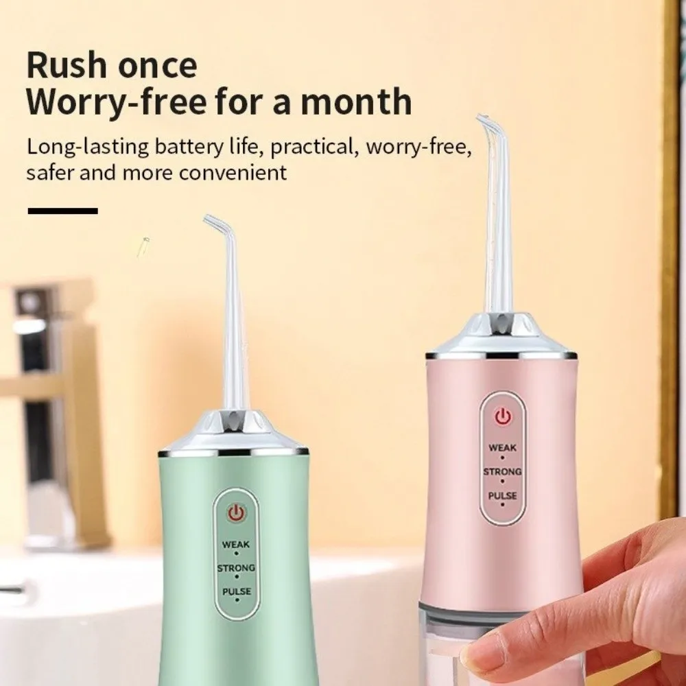 Portable 4 Jet Tip Electric Oral Irrigator 3 Modes 220ml Dental Bed Sprinkler Oral Care Waterproof Mouth Washing Machine Travel