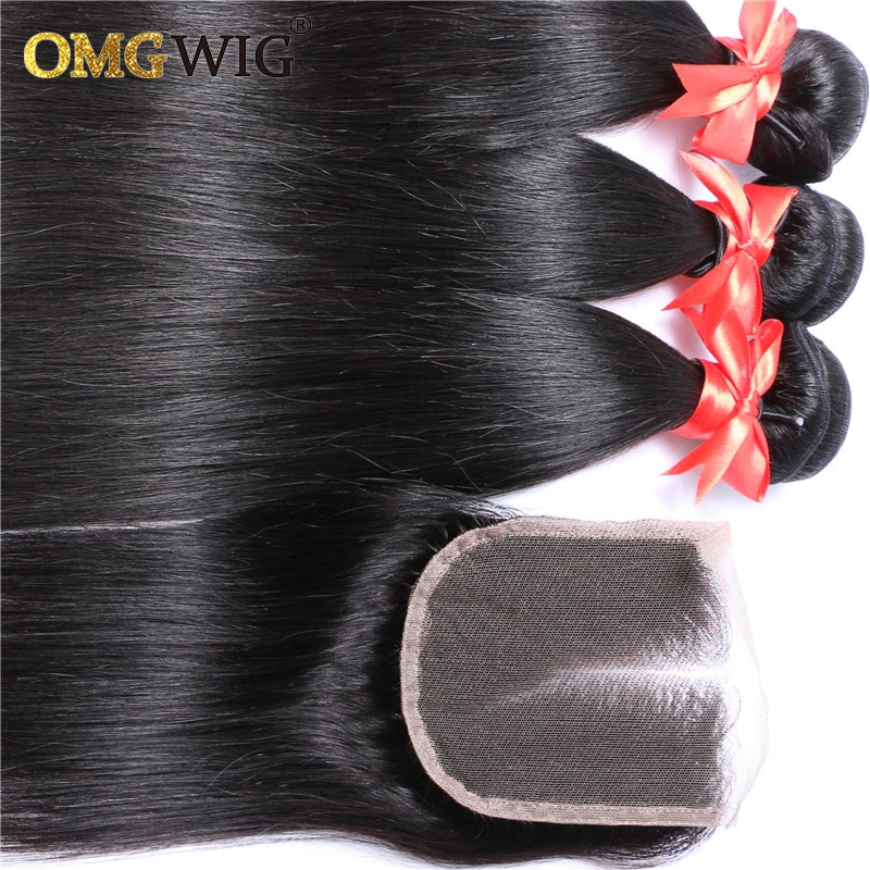Natural Color Hair Bundles With 13x4 HD Frontal Straight Brazilian Human Hair 13X6 Frontal Brazilian
