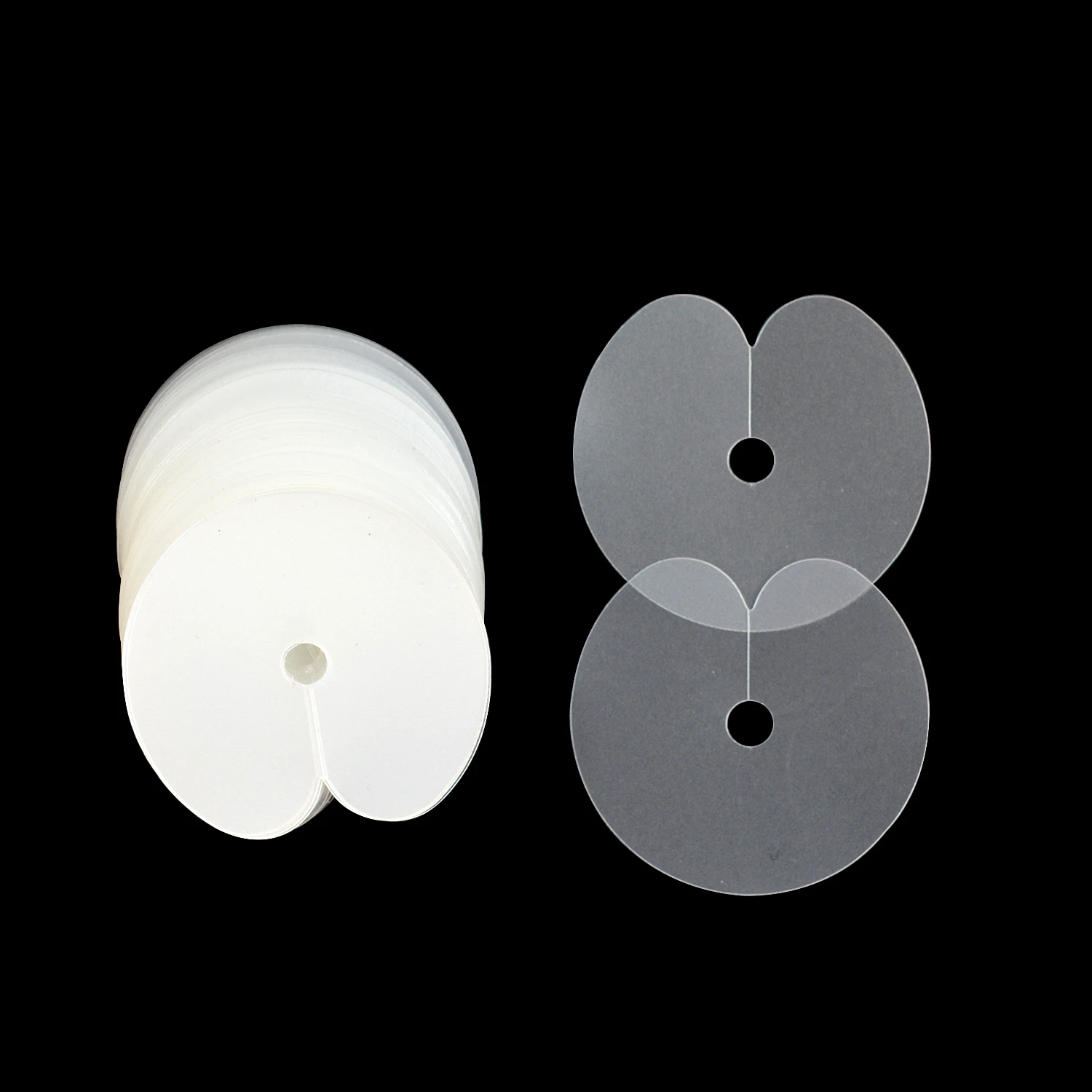 25pcs/50 Pcs PVC Round Hair Heat Protector Shields for Hair Extensions Styling Tools Hair Heat Guard Fusion Template