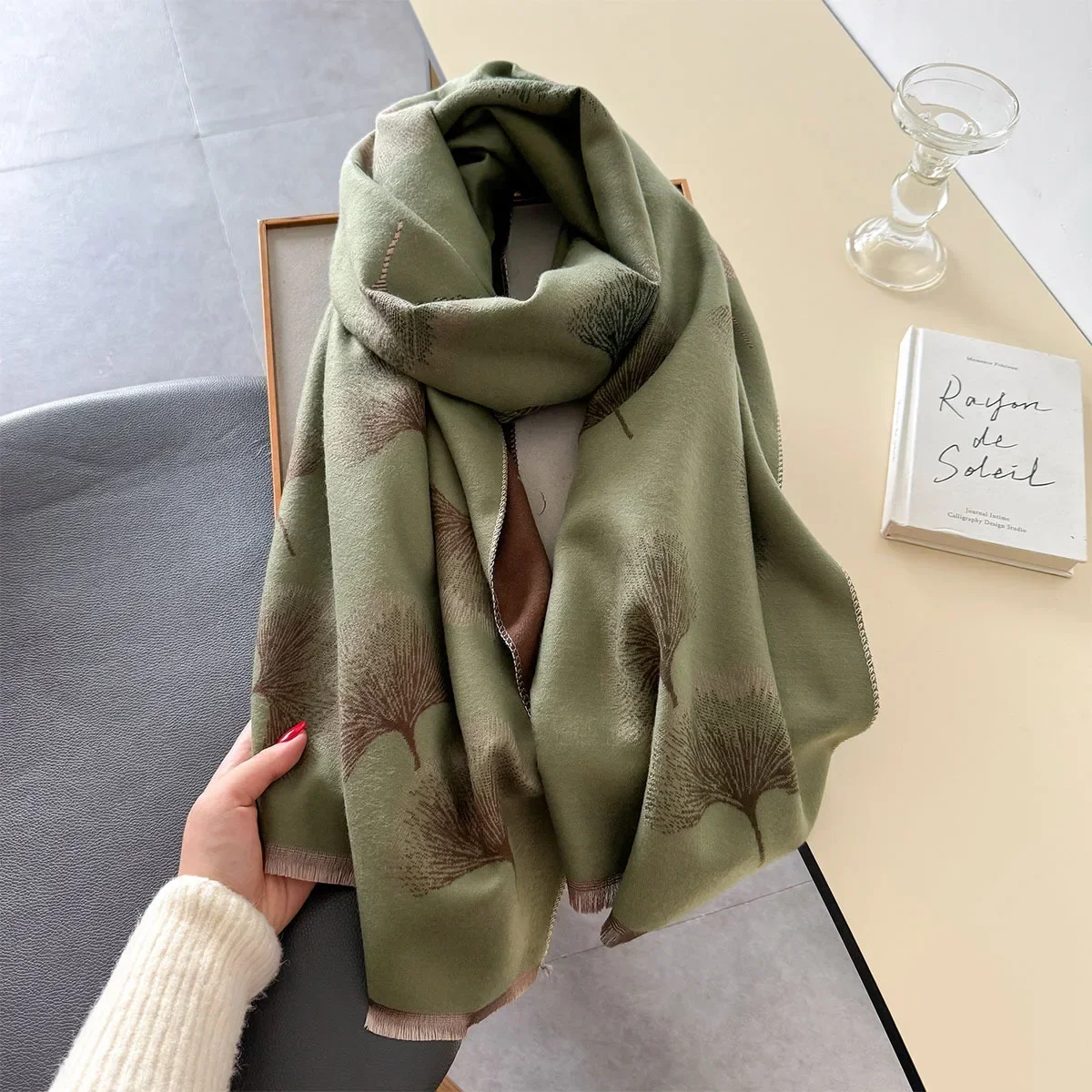 Winter Warm Cashmere Scarf for Women Luxury Pashmina Blanket Thick Shawl Wrap Neckerchief Fashion Bufanda Echarpe Poncho 2024 3