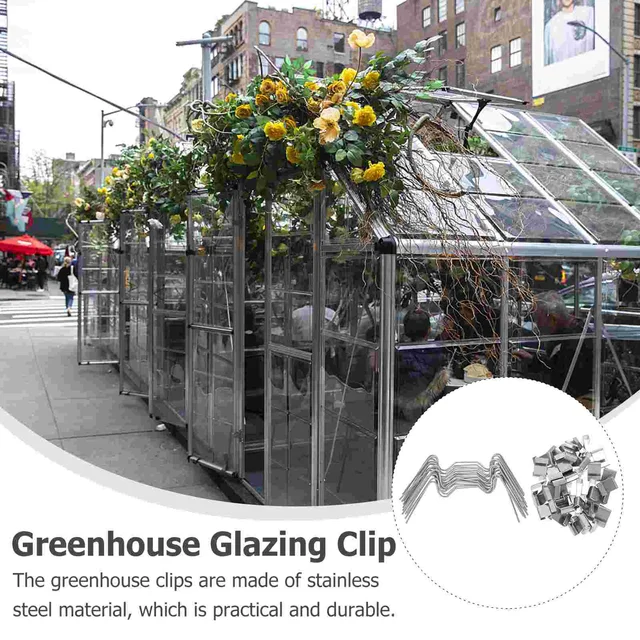 100Db Üvegházhatású Üvegezés W Huzalklip Üvegház Típusú Klipek Rögzítő Klip - Image 4