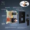 10 Inch Slide Bar Shower Faucet Luxury High Pressure Shower Heads and Handheld Spray Combo Set Wall Mounted Shower 5