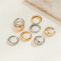 8 Pcs Chunky Open Smooth Surface Rings Set for Women Trendy Gold Color and Silver Color Mixed Finger Rings Accessories Fashion - Image 3