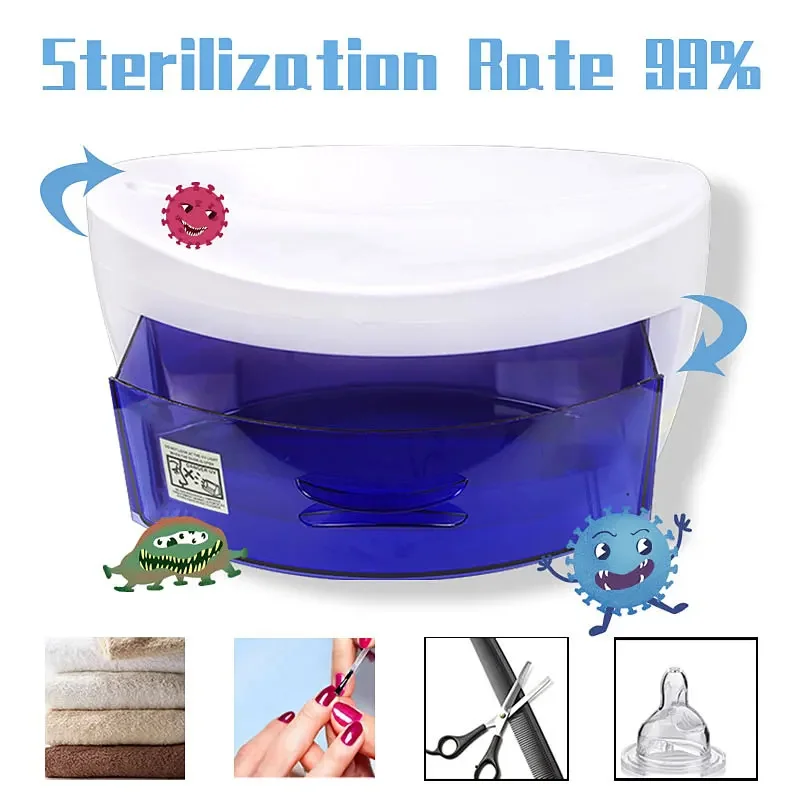 Nail Art Tools Nail Tool Sterilizer Manicure Tool Disinfection Box Electric Disinfection Box UV Sterilizer for Instruments Disinfection Nail Tool UV Disinfection Steriliser Cabinet Drawer Beauty Portable Disinfector