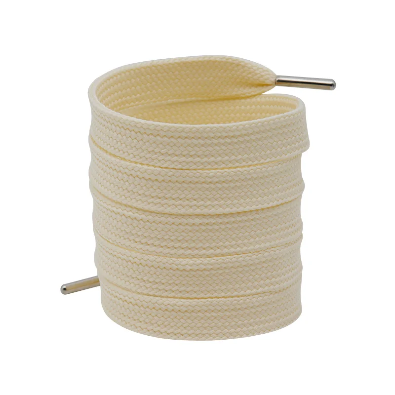 Coolstring Extra Wide 18mm Flat Laces with Silver Metal Aglets Solid Color Thick Bulky Shoelace for Cordones McQ Low High Shoes