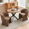 Barrel Dining Kitchen Chairs Set of 2, Modern Mid Century Living Room Chairs Upholstered Round Backrest Accent Side Chairs 2