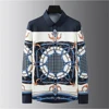 Luxurious printed shirt men's long-sleeved casual shirt fashionable street popular extra large size non-iron men's XS-6XL