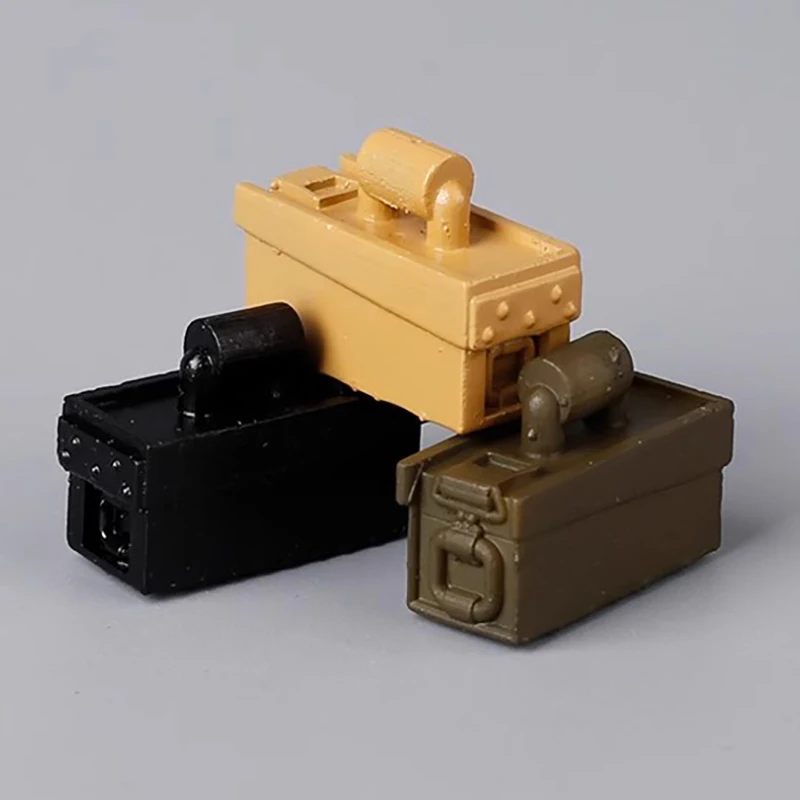 MOC WW2 군사 군인 탄약 상자, MG34/42, 3D 인쇄 빌딩 블록, 전쟁 액..