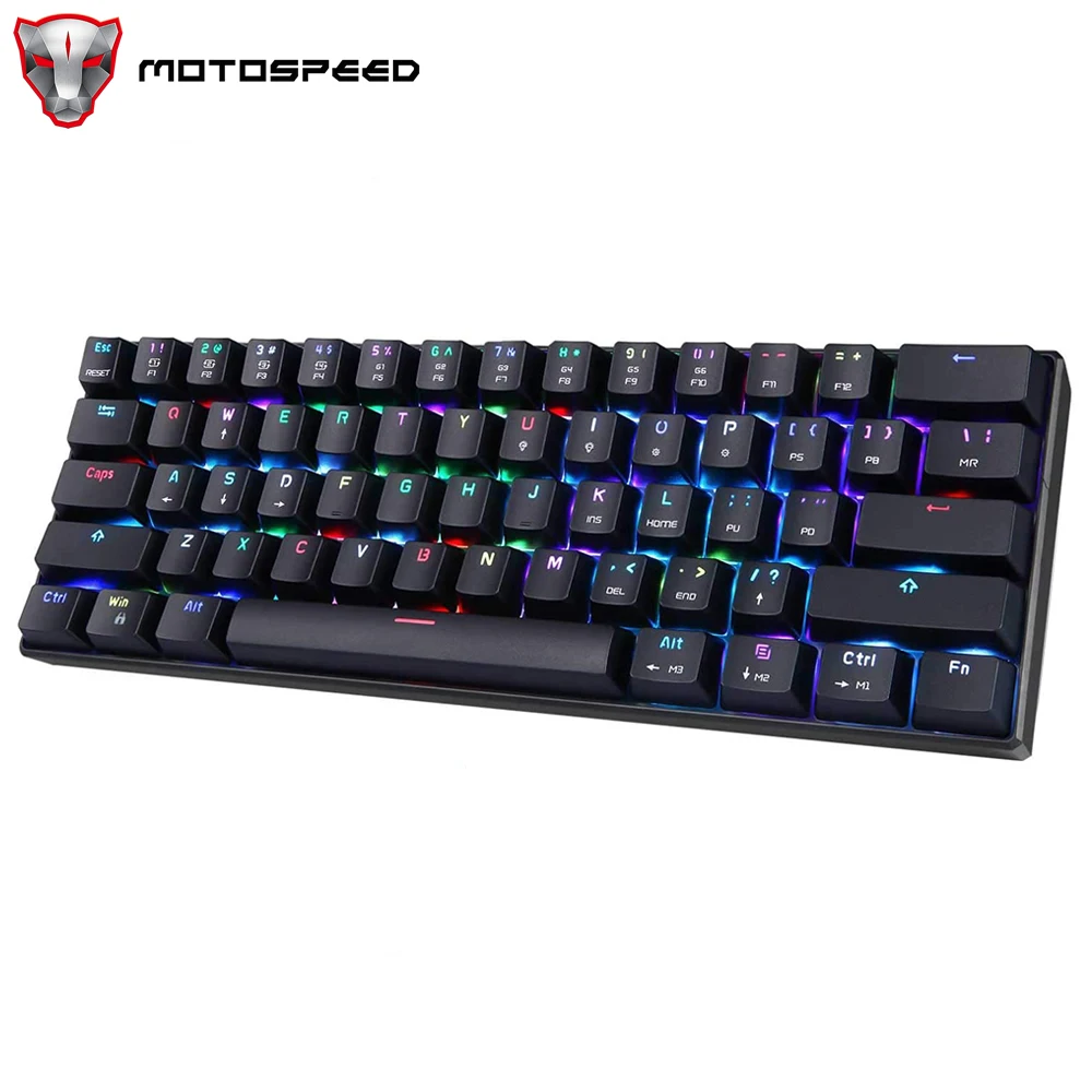 Motospeed RGB 백라이트 기계식 키보드, 유선 사무실 게임용 컴퓨터 키보드, 레드 스위치 드라이브, 안드로이드 윈도우용, CK61, 61 키 Best5 Motospeed RGB 백라이트 기계식 키보드, 유선 사무실 게임용 컴퓨터 키보드, 레드 스위치 드라이브, 안드로이드 윈도우용, CK61, 61 키 Best5
