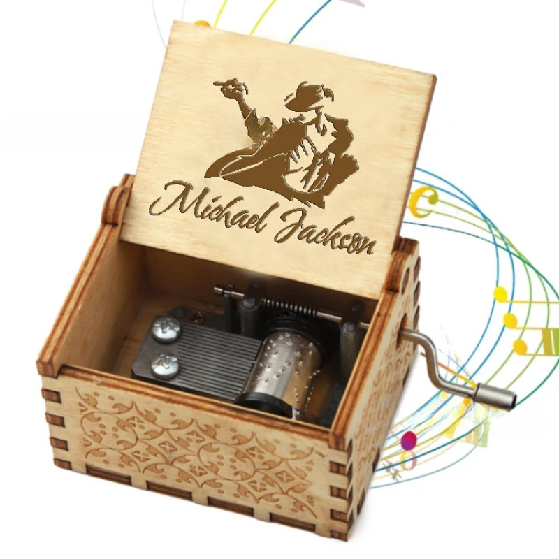 Theme Music Box Christmas Character Anime Movie Boy Toy Hand Crank Decoration Cartoon Wooden Jewelry Holiday Birthday Gift