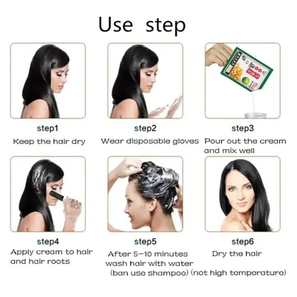 Hair Dye Shampoo,Hair Color Dye,Hair Dye Shampoo Instant Hair Color Change Long Lasting Natural Ginger Extracts