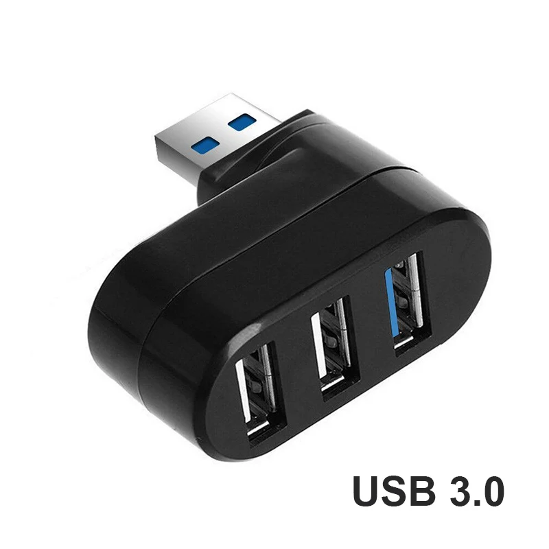 High-Speed USB 3.0 Rotating Port Hub with 3-Port Expansion