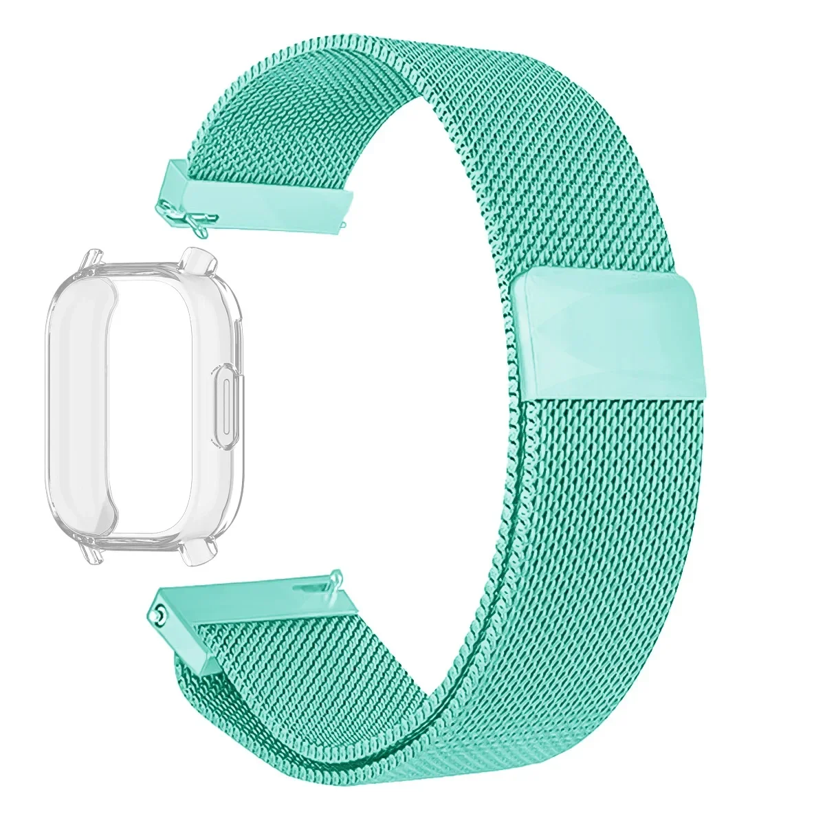 Milanese Mesh Strap with Case and Screen Protector - Premium Watchband Bracelet Accessories