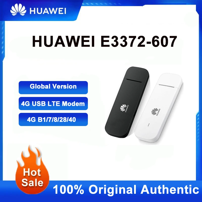 

Unlocked HUAWEI E3372 Modem 4G WiFi Sim Card 150Mbps Dongle USB Stick Mobile Broadband Pocket Router For Home Office