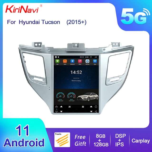 Hyundai Tucson 2015 Vertical Screen Tesla Style Autoradio Navigation