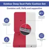 Outdoor Waterproof Fade Resistant Deep Seat Cushions Set 19x19x3 In Soft Foam Backrest Patio Furniture Accessories 4