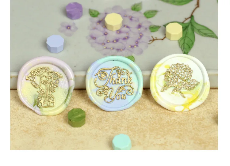 100pcs 블루 시리즈 왁스 인감 콩 스탬프 비즈 빈티지 공예 봉투 결혼식 고대 씰링 왁스 스탬프 만들기 도구