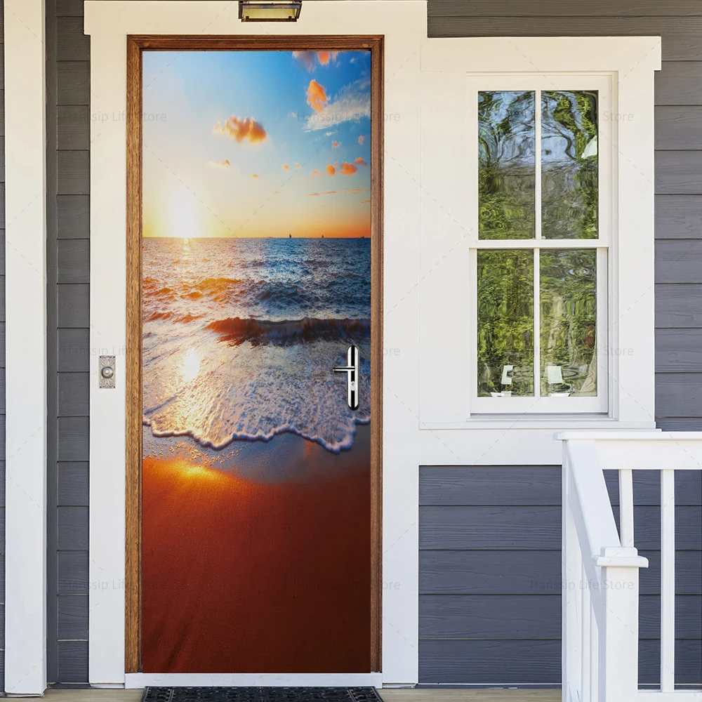 Stickers - AUTREMENT - Coucher De Soleil Marin - 77x200cm - 3D - Papier - 2