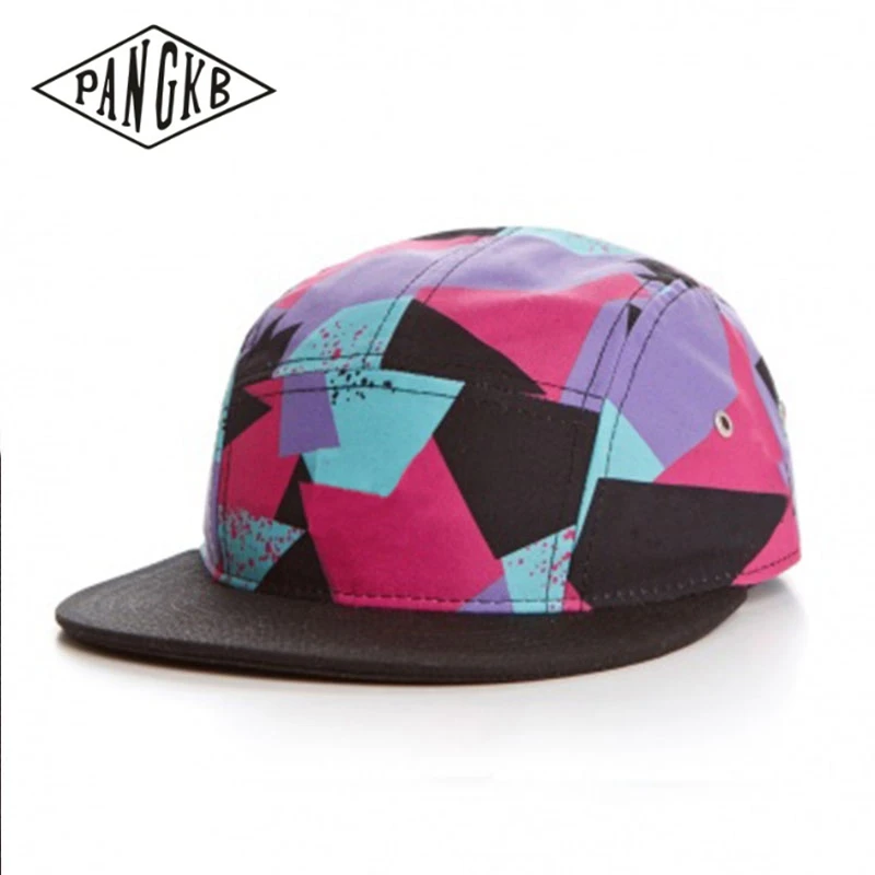 PANGKB Brand Trapezoi 2Tone 5 PANEL CAP adjustable adults outdoor casual baseball cap sports snapback hat for men women sun hats
