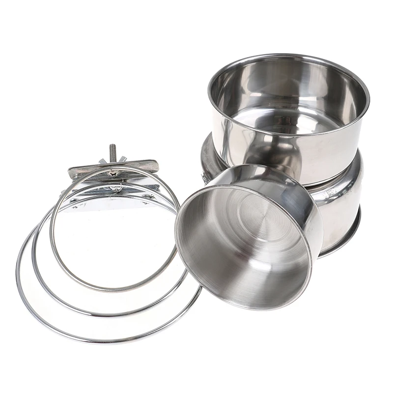 Pet Hanging Bowl Stainless Steel Dog &Cat Feeding Food Bird Water Dish Cage Bowl parrot feeding bowl,pet water feeder