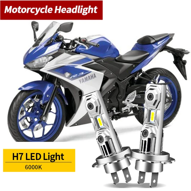 For Yamaha Yzf-r6 06 08 09 Yzf-r1 Moto Led Bombilla H7