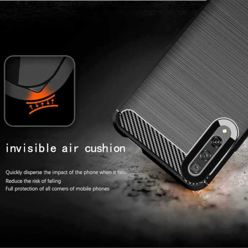 Soft Armor Matte Shockproof Silicone Phone Case with Textured Design