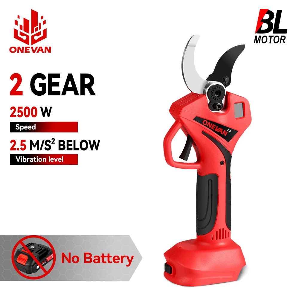 ONEVAN Electric Pruning Shears Brushless Cordless Tree Garden Cutter Trimmer Power Tools for Makita Battery Pin