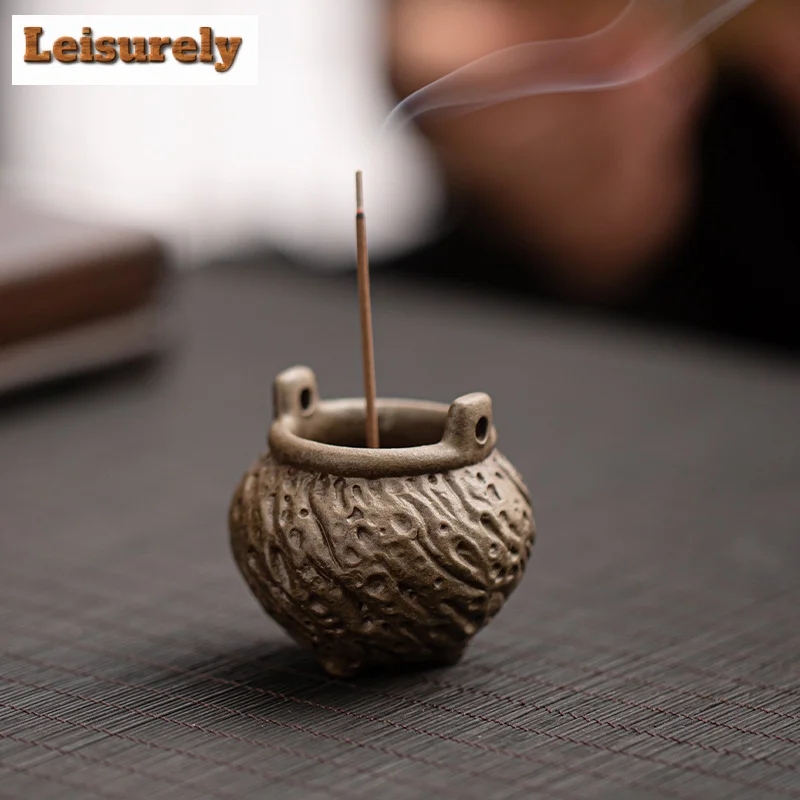 Vintage Tripod Mini Incense Insertion Holder Chinese Three Leg Line Burner Burner Indoor Zen Aromatherapy Seat Desktop Crafts