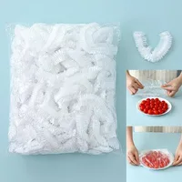 Stretch Bowl Covers, Plastic Food Storage Covers, Disposable Elastic Dish Plate Wrap Bowl Covers for Leftover and Meal Prep 2