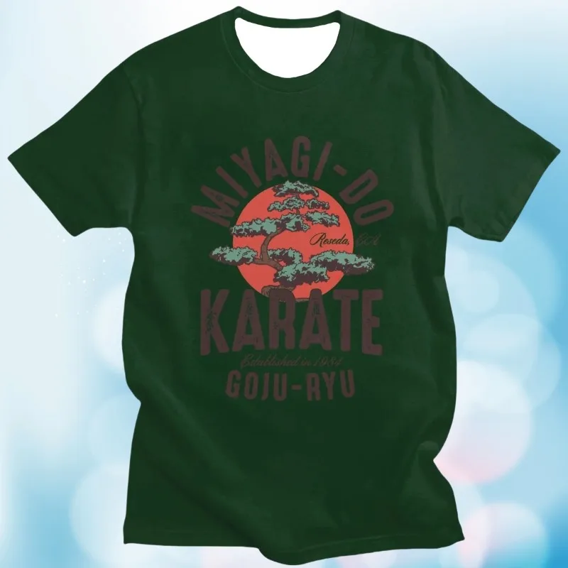Vintage Miyagi Do Inspired Karate Kid T Shirt Men Cobra Kai Tshirt Japanese Kung Fu Tee Tops Short Sleeve T-shirt 65731
