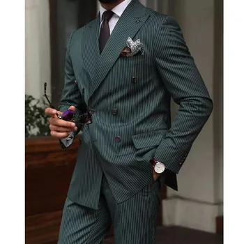 Completo da uomo in due pezzi Business Casual completo di alta qualità completo da uomo elegante formale completo di pantaloni eleganti abiti da festa 202